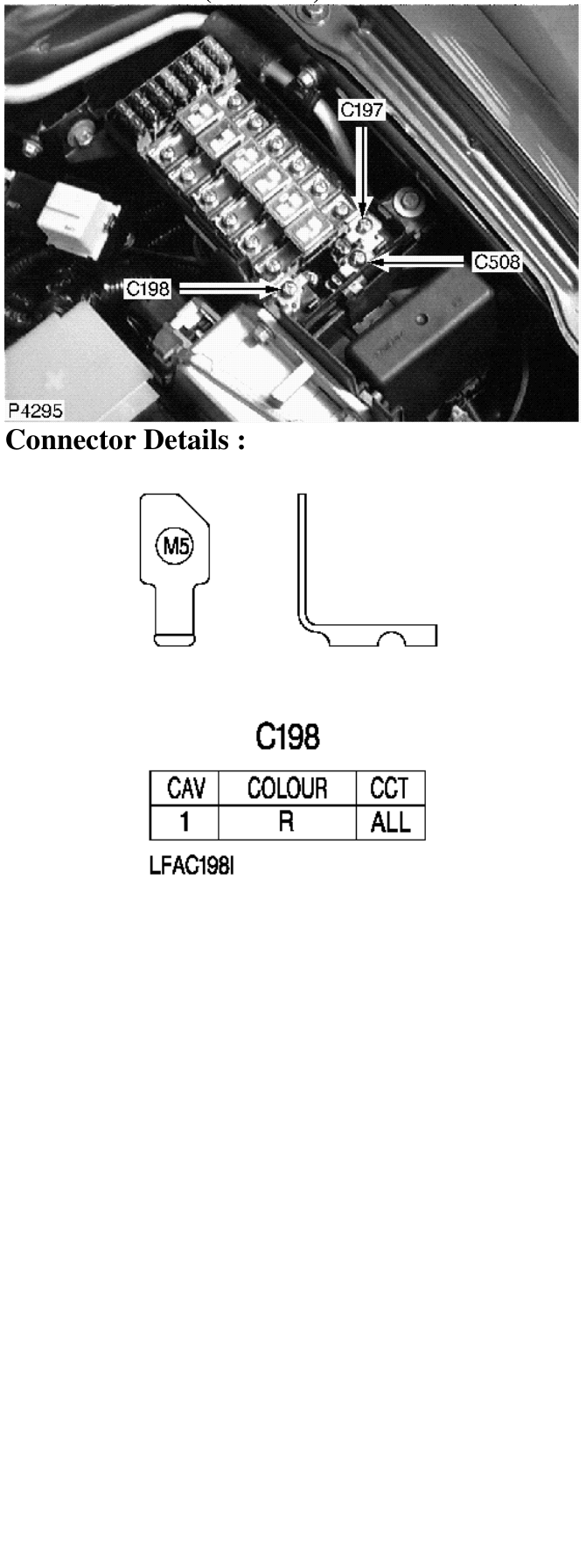 Photo location (l series) : – Description : Engine Compartment Fusebox Location : LH side of engine compartment