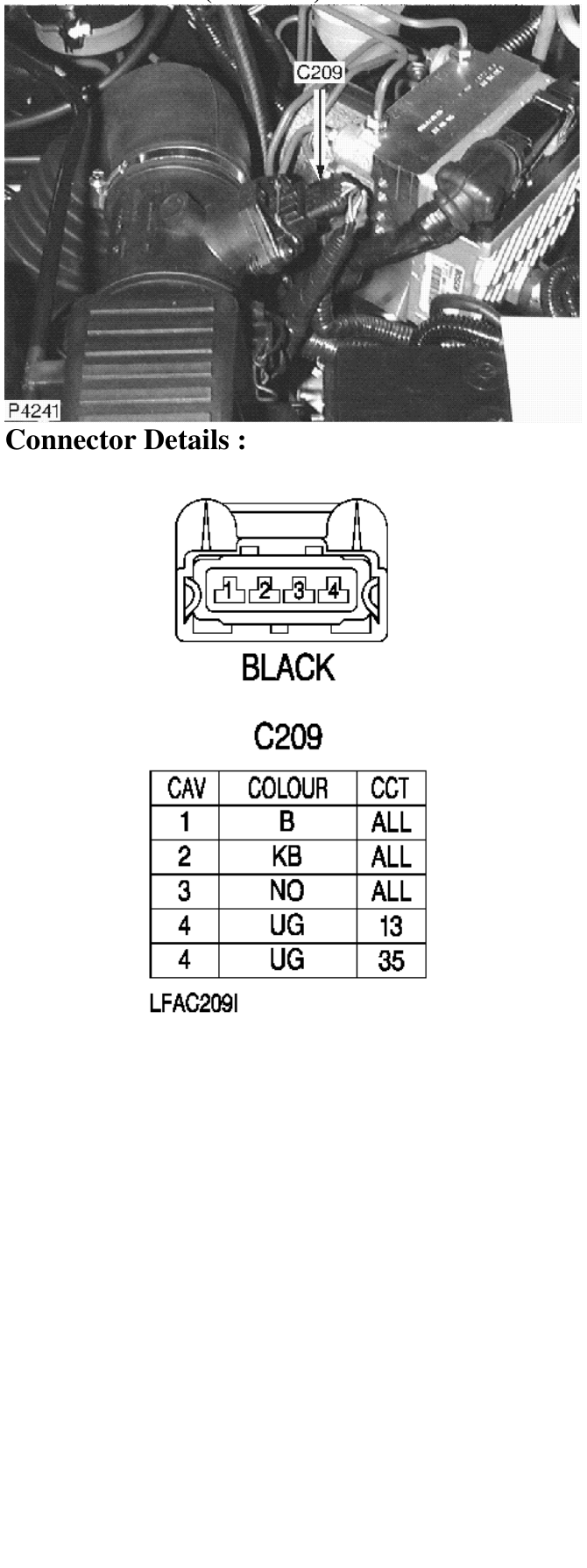 Photo location (l series) : – Description : Mass Air Flow Sensor Location : LH side of engine, above gearbox