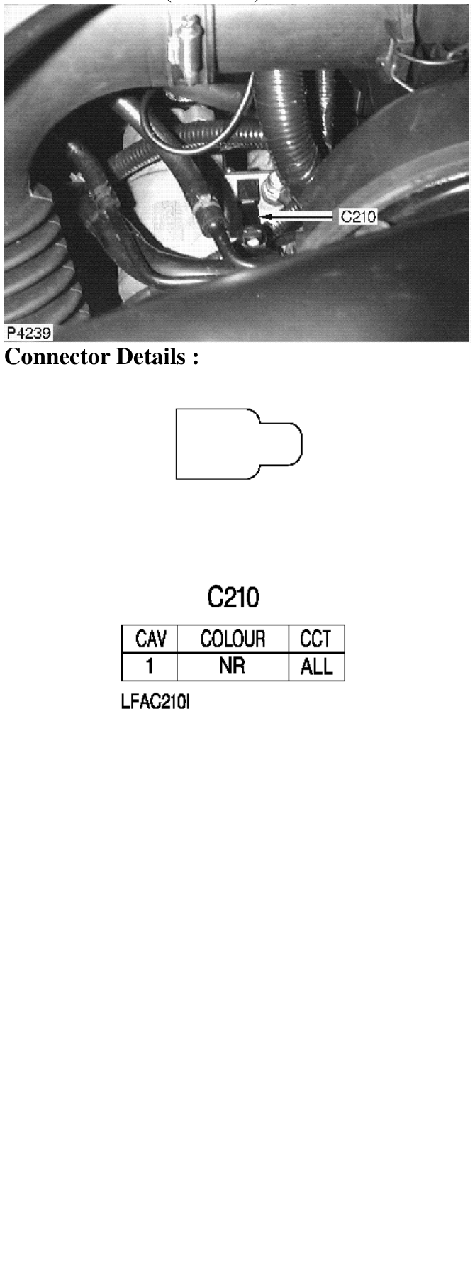Photo location (l series) : – Description : Starter Solenoid Location : Above gearbox