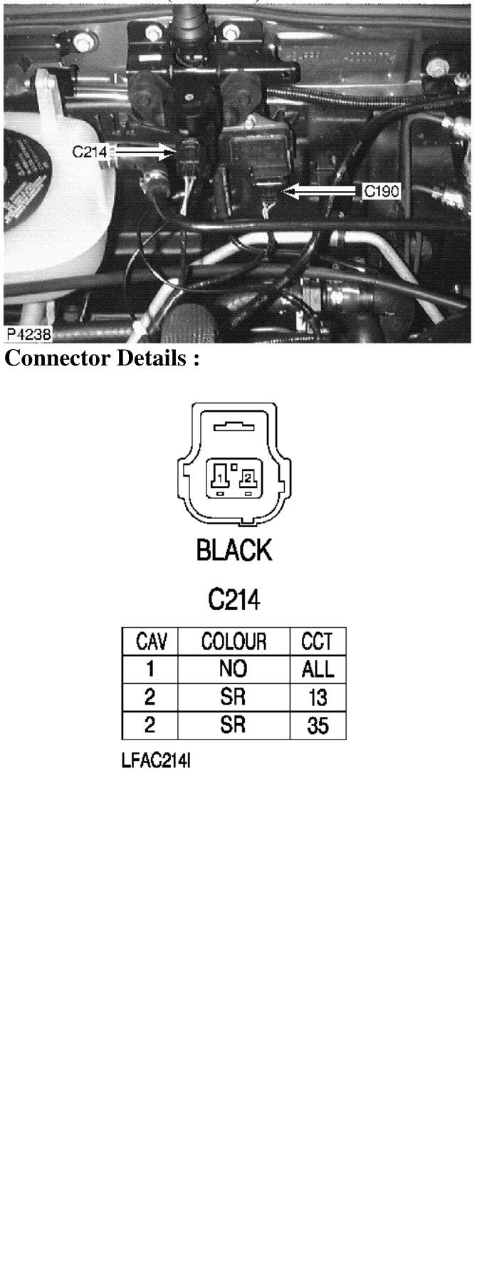 Photo location (l series) : – Description : EGR Solenoid Valve Location : RH side of bulkhead