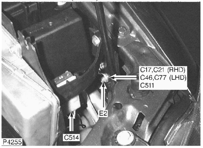 Photo location (rhd) : – Description : ABS Fuseblock Location : Behind LH headlamp