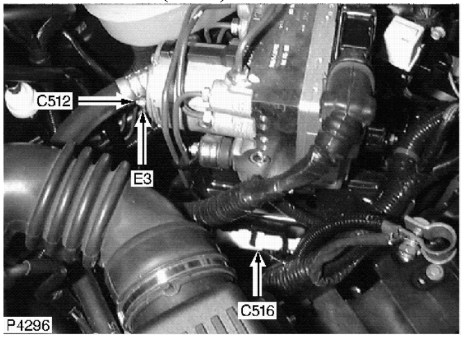 Photo location (rhd) : – Description : LH Front ABS Sensor Location : LH side of engine, above gearbox
