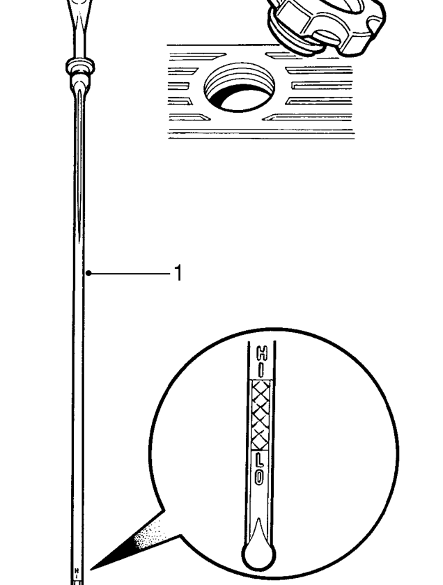 Oil level check – Always check oil level and drain oil with vehicle standing on level ground and use engine 