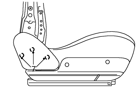 Release inner valance from 2 clips and remove from seat.