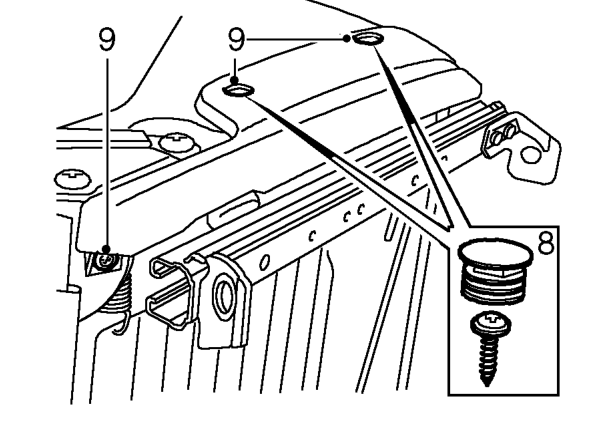 Release outer upper cushion valance from 3 clips and remove.
