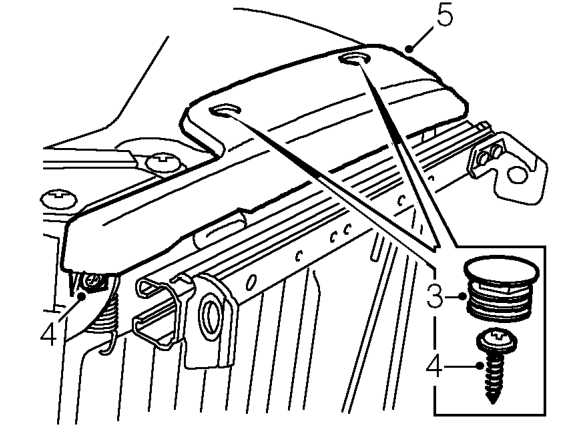 Outer valance - front cushion – Release upper valance from 3 clips and remove.