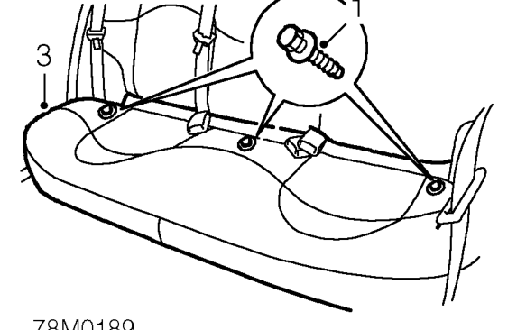 Rear seat cushion – Service repair no - 78.10.17.99