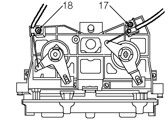 Remove 2 screws securing heater fan switch and remove.