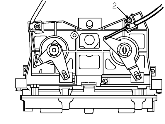 Control cable - air recirculation – Remove heater controls. See this section.