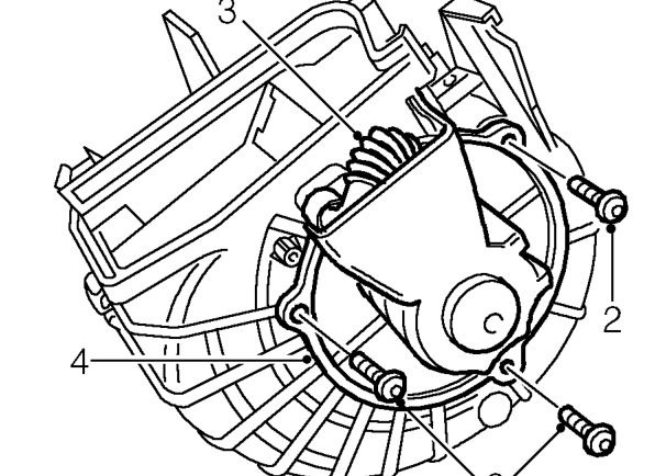 Blower assembly motor – Remove blower assembly. See this section.