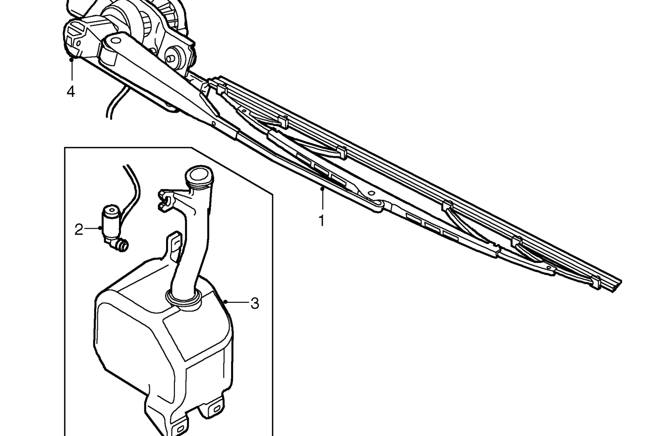 Rear screen wiper and washer operation