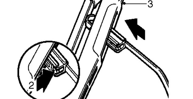 Windscreen wiper blade – Lift wiper arm from screen.