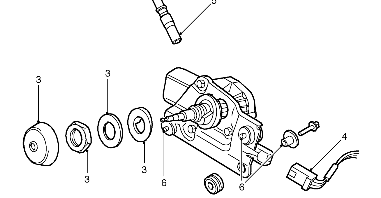 Rear screen wiper motor – Service repair no - 84.35.12