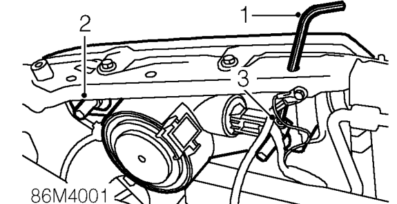 Headlamps adjust – Switch on headlamps. Headlamp setting = 1.2% below horizontal and parallel.