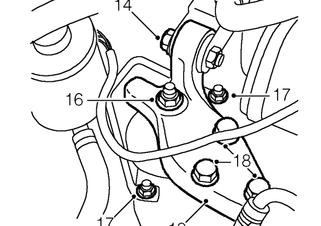 Fit wooden block to jack and position jack to support engine.