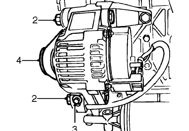 Auxiliary drive belt - ’k’ series without power steering – Raise front of vehicle.