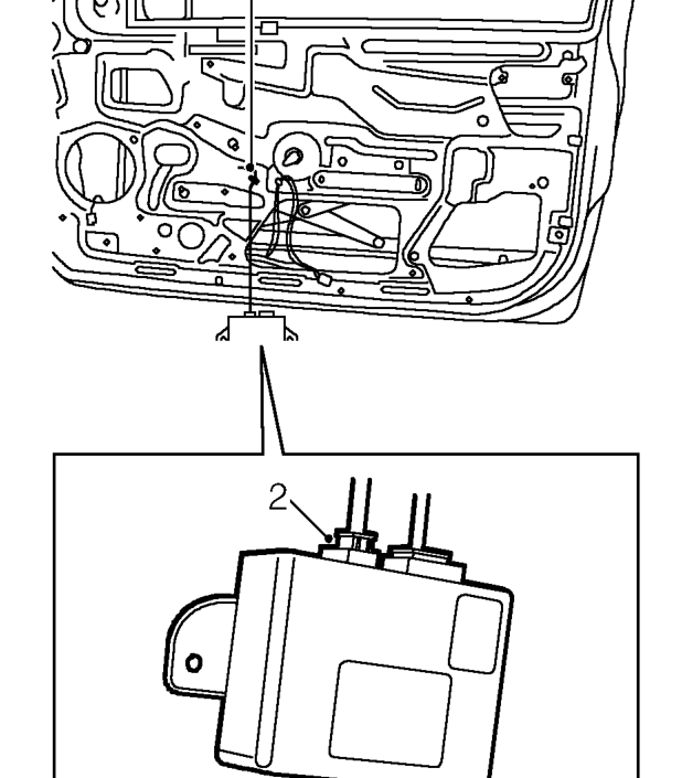 Front door glass motor – Remove front door glass. See BODY, Interior trim components.