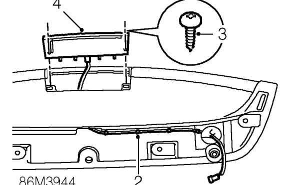 Centre high mounted stop light – Remove tailgate spoiler. See BODY, Interior trim components.