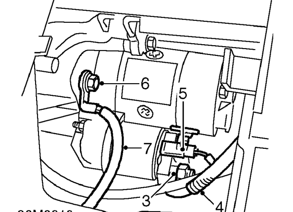 Starter motor - ’k8 &amp; k16’ – Raise front of vehicle.
