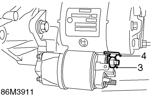 Starter solenoid - ’k8’ and ’k16’ – Remove starter motor. See this section.