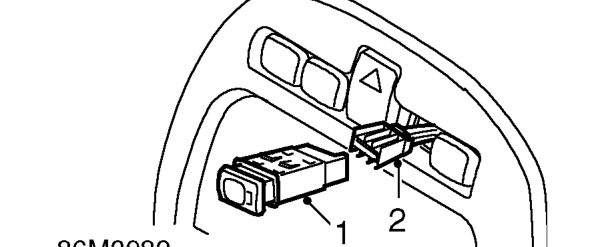 Front fog light switch – Service repair no - 86.65.19