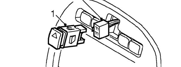 Hazard warning light switch – Service repair no - 86.65.50