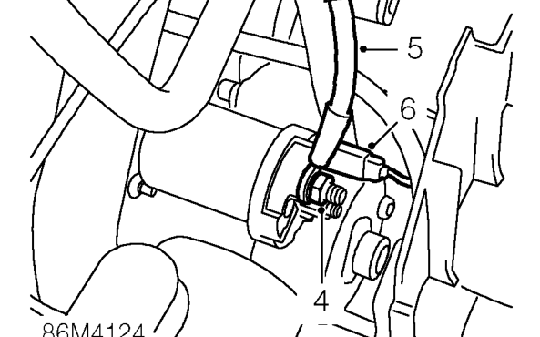 Starter motor - automatic gearbox – Remove dipstick tube from gearbox and collect ’O’ ring.