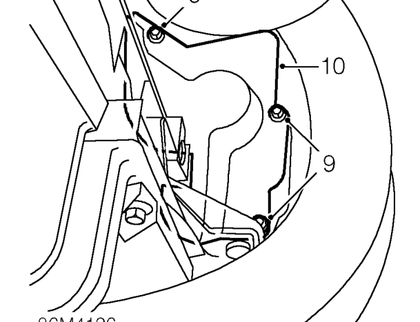Release earth lead from mounting bolt.