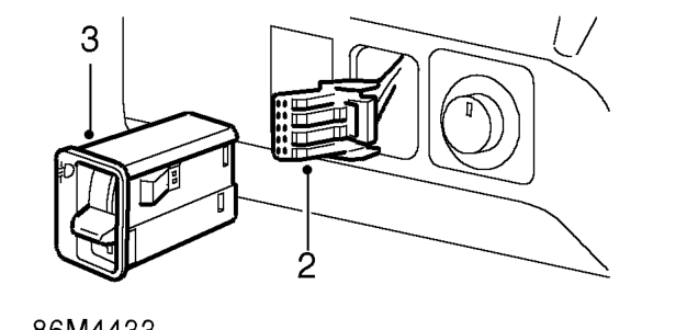 Switch - headlamp levelling – Release 3 turnbuckles and remove passenger compartment fuse box cover.