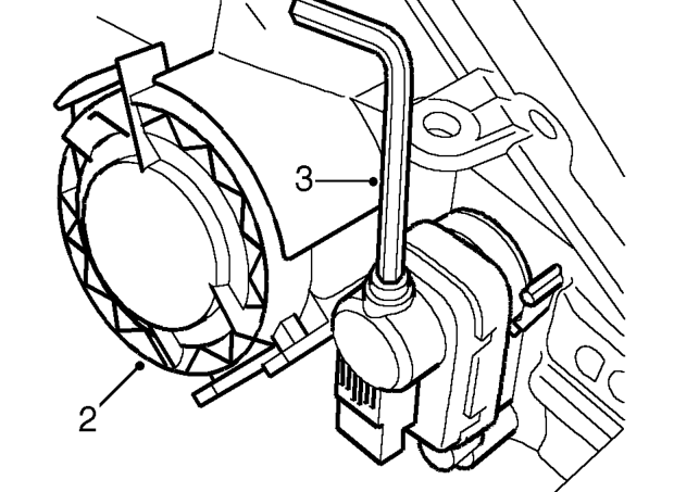 Motor - headlamp levelling – Remove headlamp. See this section.
