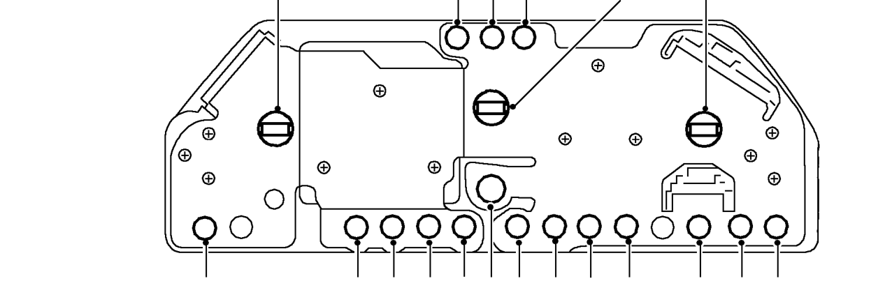 Instrument pack components - rear view