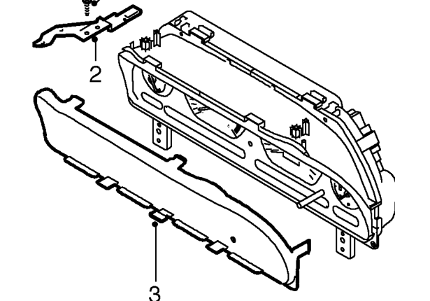 Instrument panel window and face plate – Remove instrument pack. See this section.