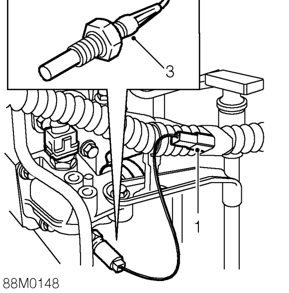 Engine coolant temperature gauge sensor - ’l’ series without air conditioning – Service repair no - 88.25.20