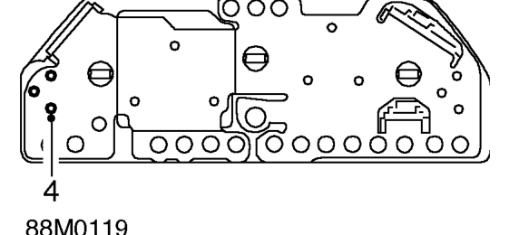 Fuel gauge – Release 4 clips securing face plate to housing and remove face plate.