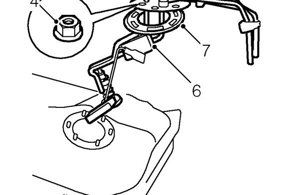 Fuel gauge tank unit - ’l’ series – Release clip and disconnect fuel return hose from sender unit.