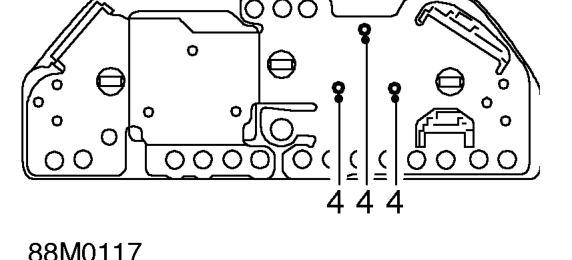 Tachometer – Release 4 clips securing face plate to housing and remove face plate.