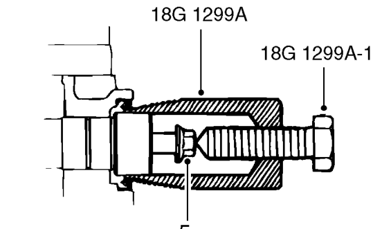 Camshaft front oil seal – Remove camshaft gear.