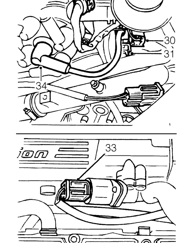 Remove fuel feed pipe from fuel rail and discard ’O’ ring.