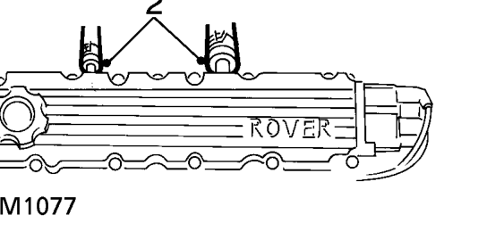 Camshaft cover gasket – Disconnect battery earth lead.