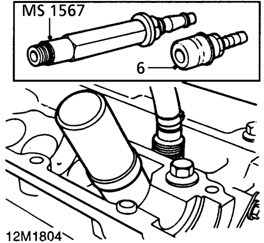 Valve stem oil seal – Remove spark plug from cylinder head. See ENGINE MANAGEMENT SYSTEM - MEMS, Repairs.