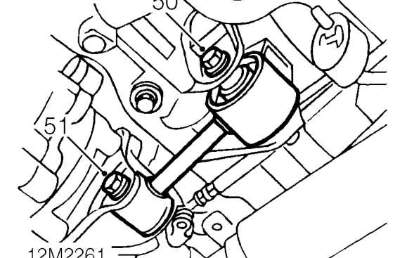 Connect hoist to engine lifting bracket and raise to take weight of engine without exertin