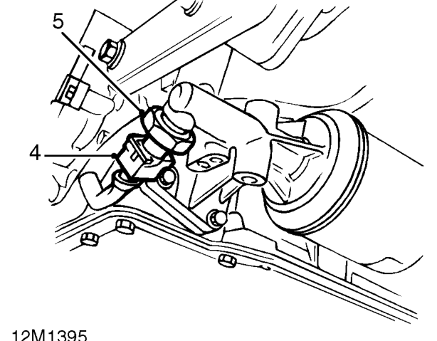 Oil pressure switch – Position container below engine oil filter to collect spillage.