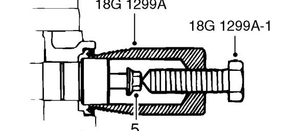 Exhaust camshaft front oil seal – Remove camshaft gear.