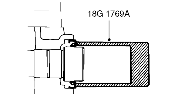 Exhaust camshaft front oil seal – Clean sealing area of cylinder head and camshaft carrier, ensuring all traces of rubber ar