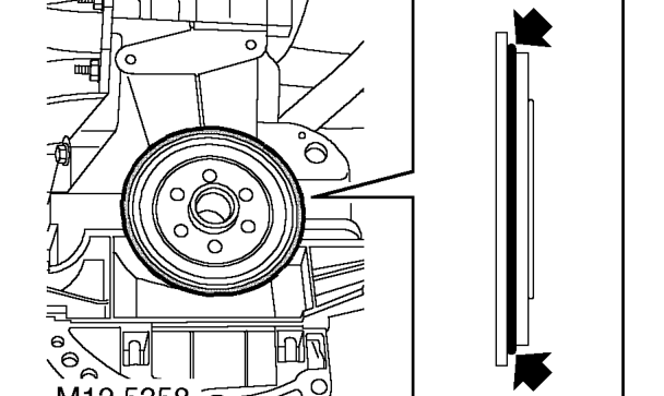 Crankshaft rear oil seal – Remove all traces of oil and sealant from cylinder block, oil seal recess and running surf