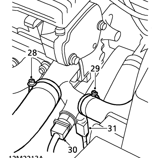 Remove and discard exhaust manifold flange gasket.