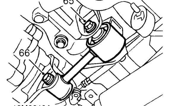 All models – Release selector rod from selector shaft and tie aside.