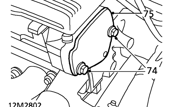 Remove through bolt securing engine steady bar to bracket on sump.