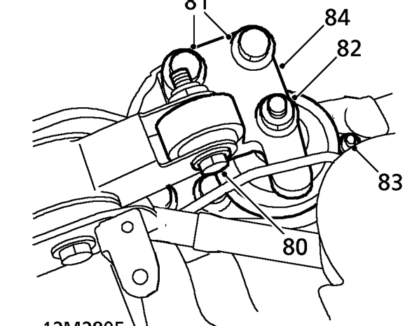 Connect a hoist to tool 18G 1598 and raise hoist to take weight of engine without exerting