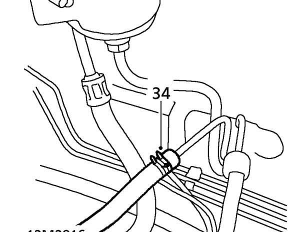 Disconnect fuel outlet pipe from fuel filter and position aside.